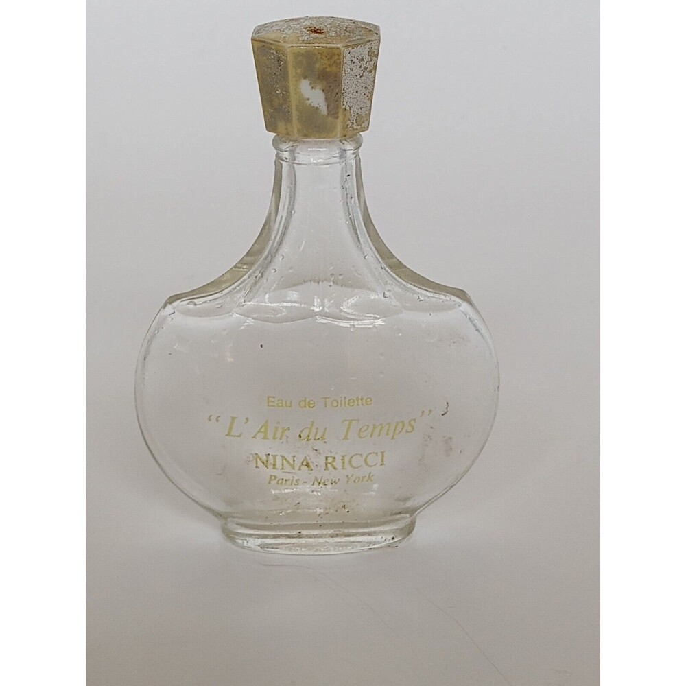 Vintage "L'Air du Temps" Nina Ricci Empty Perfume Bottle Glass 3 5/8"